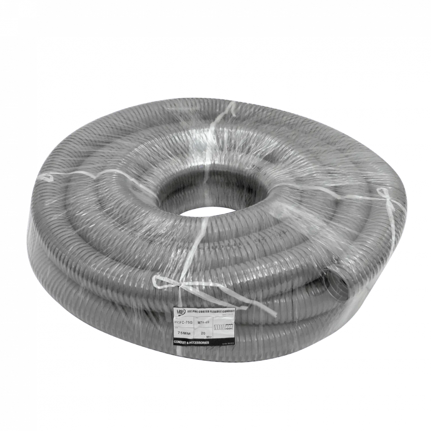 Conduit Flexible Metálico 75mm 20m Cubierto en PVC, M75-20 1