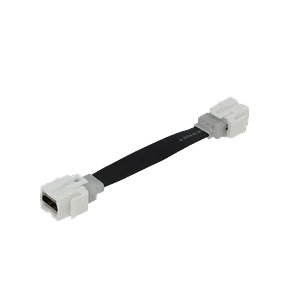 HDMI 15cm-Cable-Plano Hembra-Hembra Keystone Blanco