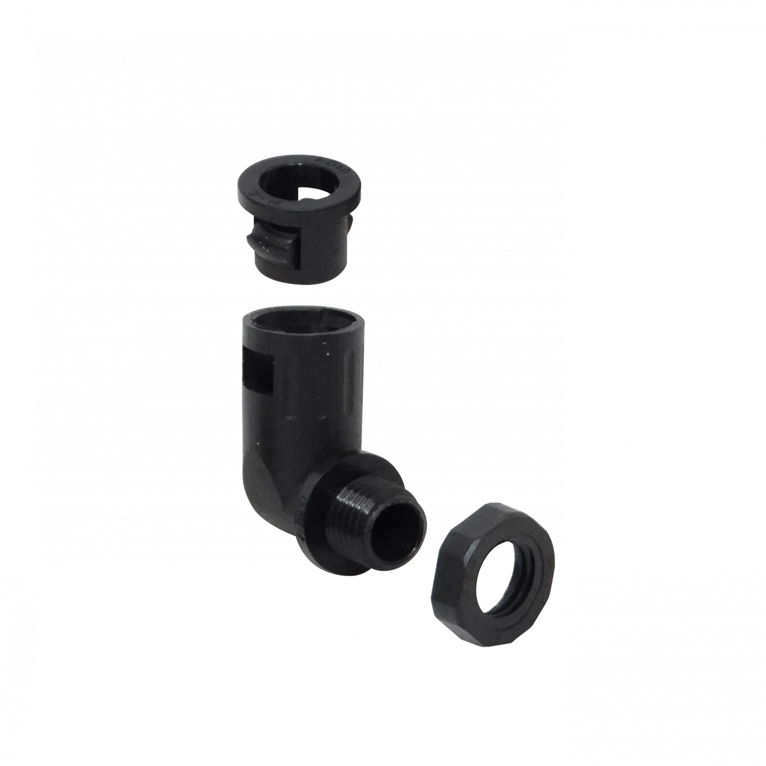 Prensa Estopa p/Conduit Flexible Plastico Negro 10mm Codo Salida Caja  1