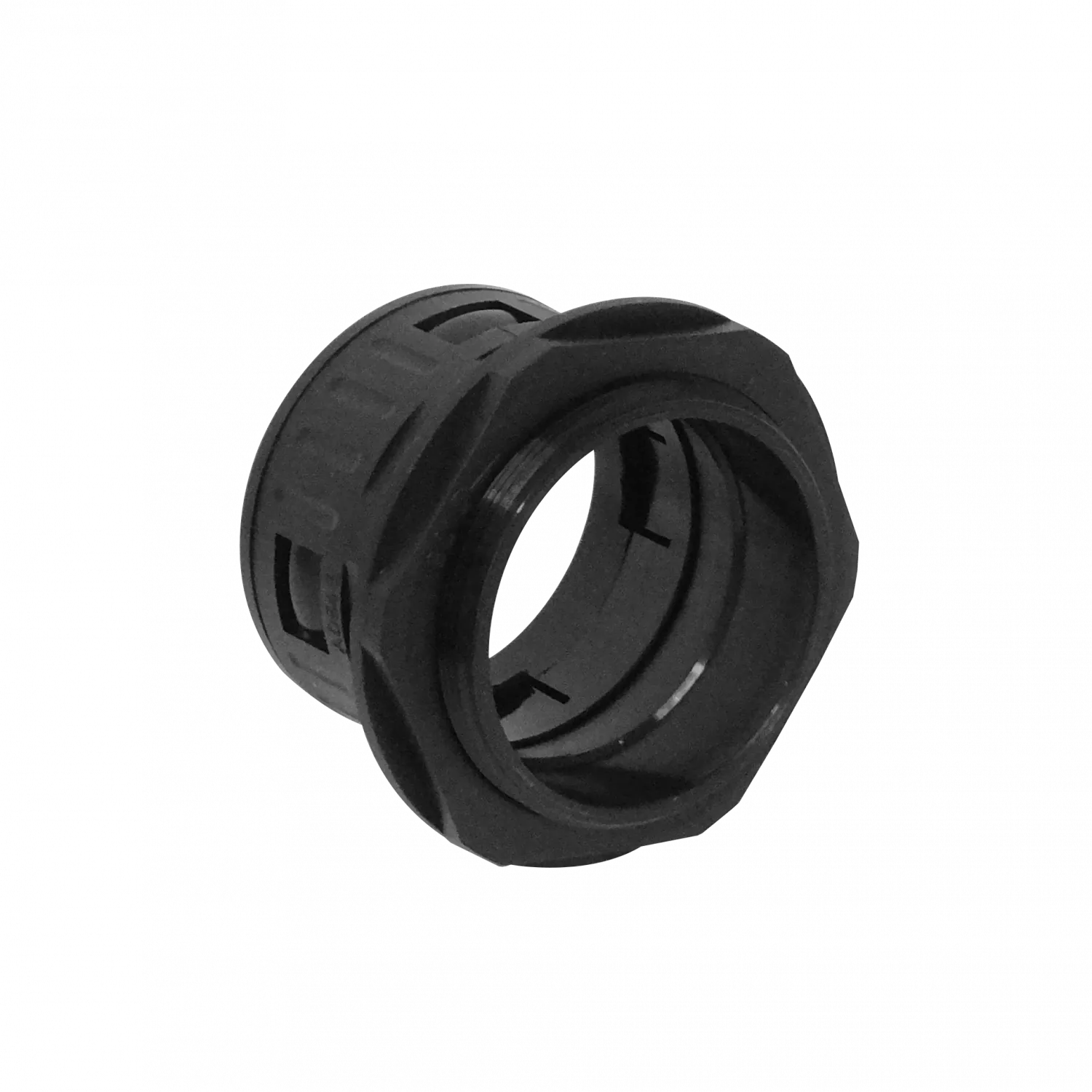Salida Caja Prensa Estopa  55mm  p/Conduit Flexible Plastico Negro 1