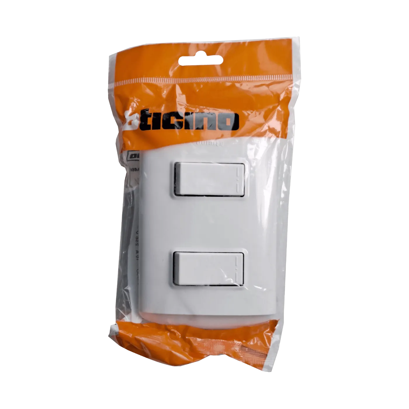 Modus 2-interruptor-10A Unipolar-912 c/Base/Tapa Blanca Armado BTICINO  1