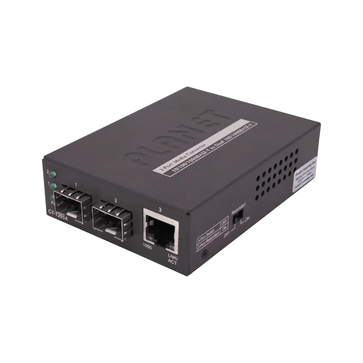 Planet 1-1000 2-SFP-Redundante Media Converter 100/1000 inc-5VDC/2,5A 1