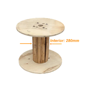 Carrete Vacio Madera p/Cable de Fibra Optica Diametro-80cm Ancho-70cm 