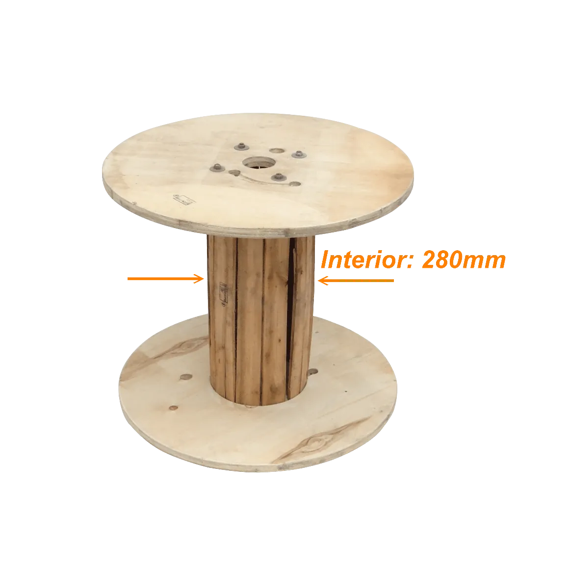 Carrete Vacio Madera p/Cable de Fibra Optica Diametro-80cm Ancho-70cm  1