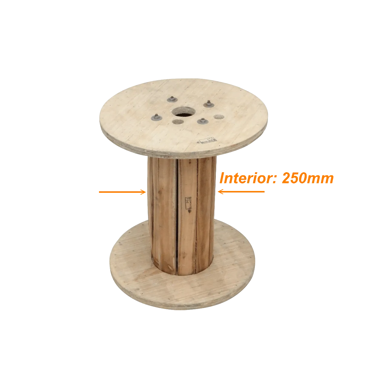Carrete Vacío de Madera CARE-2 60cm Diámetro, 70cm Ancho, para Cable de Fibra Óptica 1