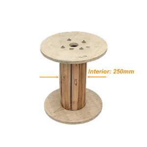 Carrete Vacío de Madera CARE-2 60cm Diámetro, 70cm Ancho, para Cable de Fibra Óptica