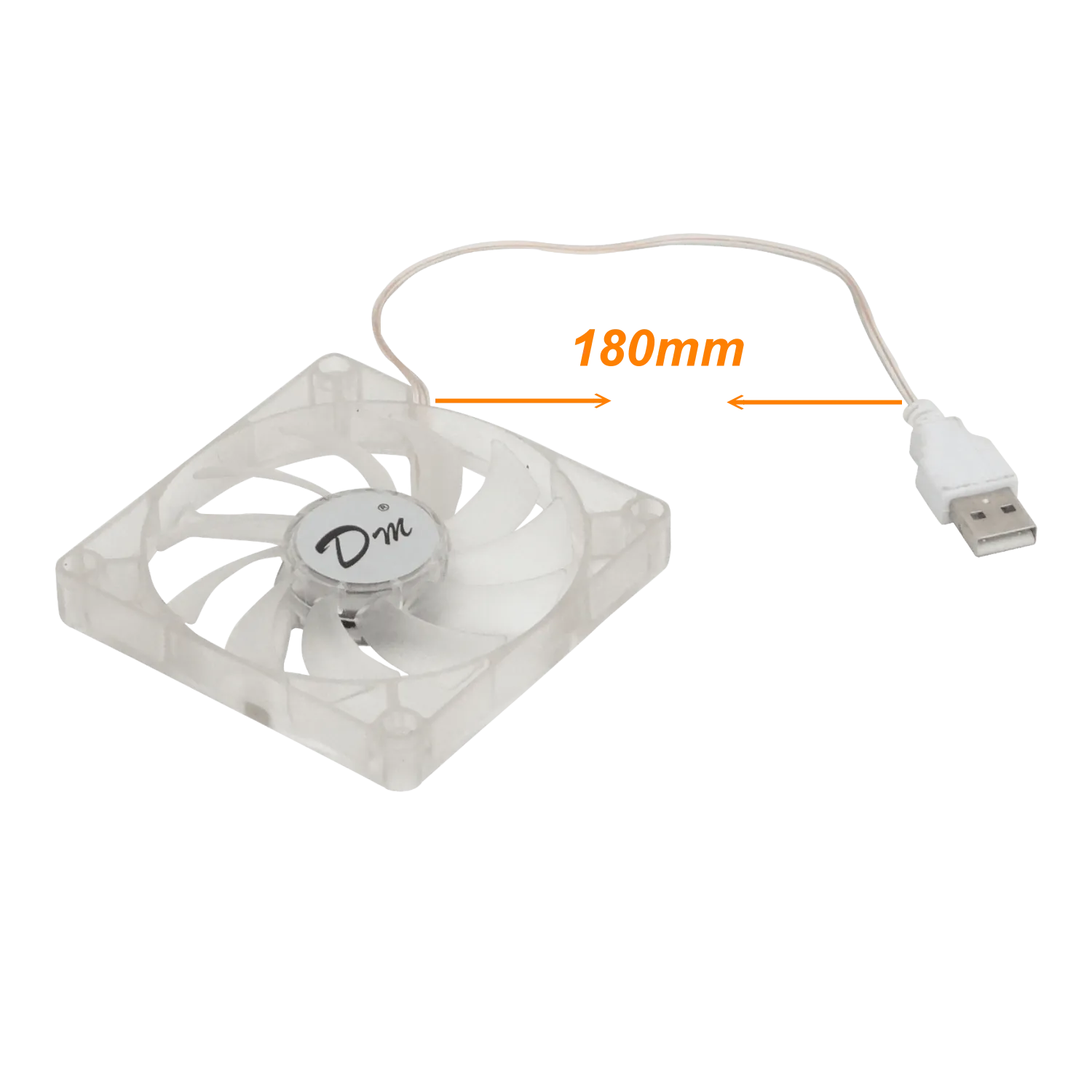 Ventilador para PC 80x80mm, 5V DC, Altura 11mm, Cable 18cm, Conexion USB 3