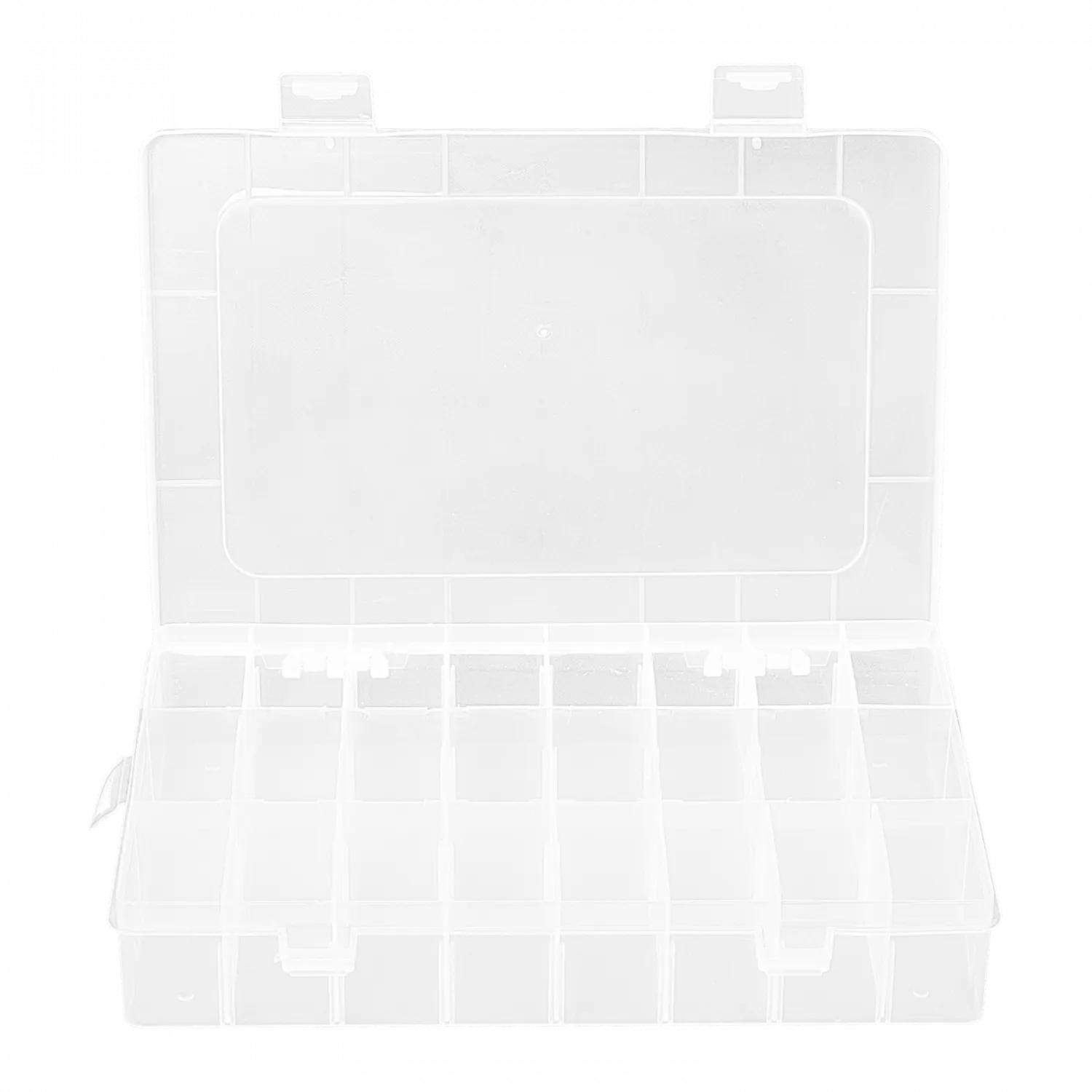 Caja c/Tapa 190x125x35mm Transparente Organizadora 24-Modular 1