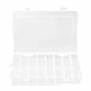 Caja c/Tapa 190x125x35mm Transparente Organizadora 24-Modular - Miniatura 1