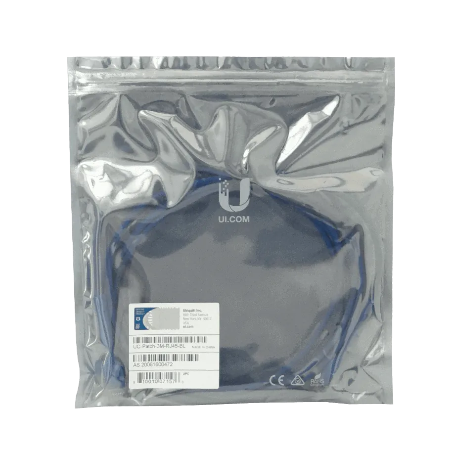 Cable Patch Cat6 Ubiquiti RJ45 Azul 3m 3