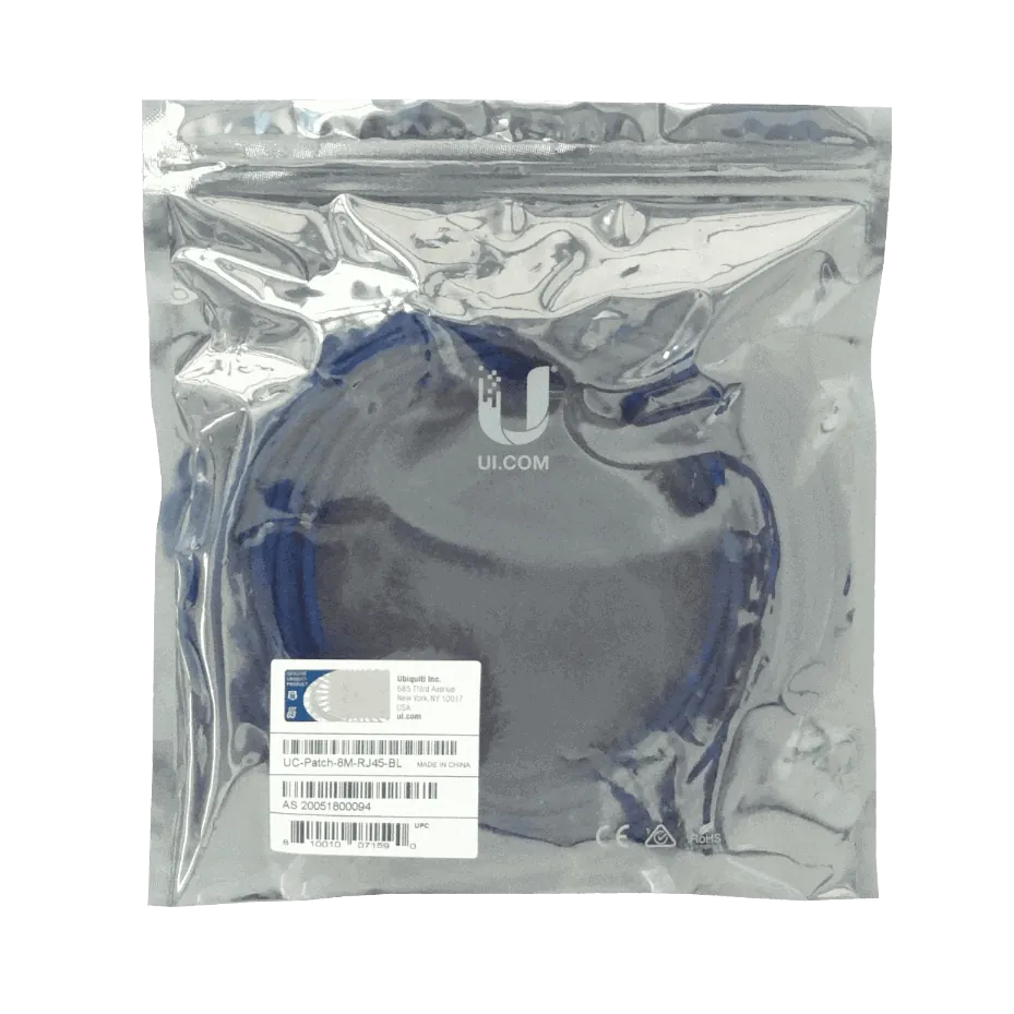 Cable Patch Cat6 Ubiquiti RJ45 Azul 8m 3