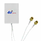 Antena 2x2 SMA-M, 10dBi, 791-2690MHz, 0.8-2.7GHz, 2m Cables (52x73mm) - Miniatura 1