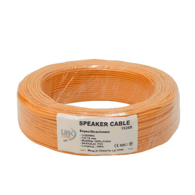 Cable Conductor Naranjo 1x26AWG Cobre 0,13mm² Aislado PVC 100m 2
