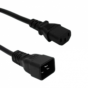 C13-Hembra-10A C20-Macho-16A Cable Poder 1,5-1,8mt Negro