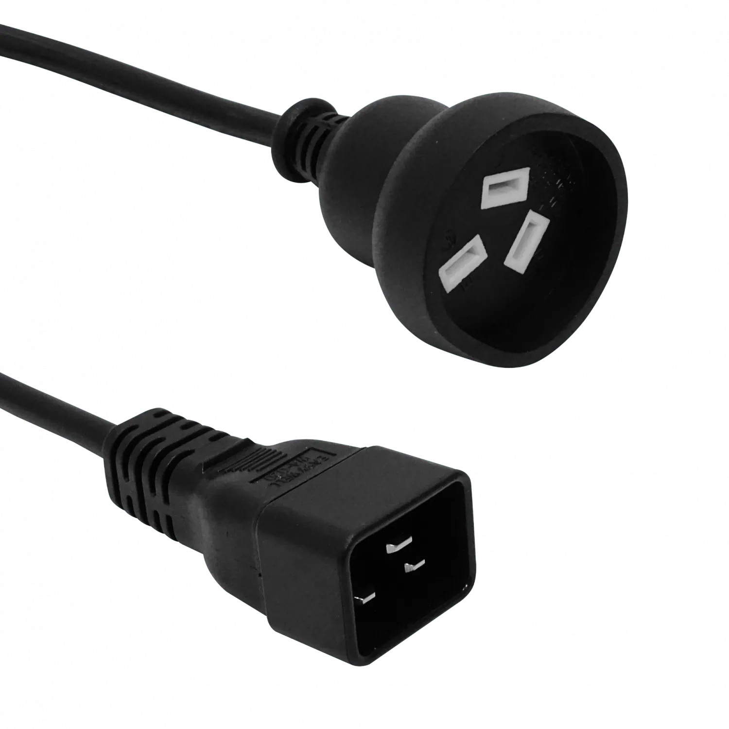 C20-Macho I-Hembra Cable Poder Negro 0,5mt Type-I=Argentina/Australia 1