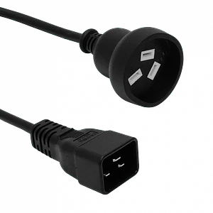 C20-Macho I-Hembra Cable Poder Negro 0,5mt Type-I=Argentina/Australia