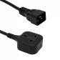 Cable Poder 0,5mt C20-Macho UK-Hembra  Negro 50cm - Miniatura 1