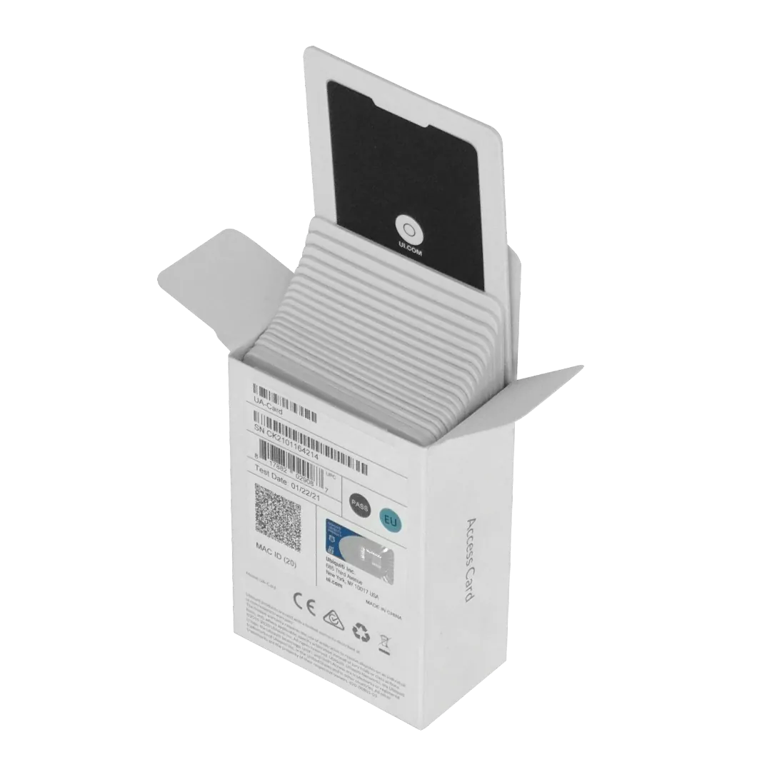 Tarjeta NFC Ubiquiti UA-CARD - 20 Unidades, 13.56MHz, Proximidad AES-128 UniFi-Access 3