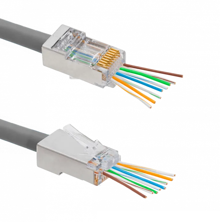 Pack 50 Conectores RJ45 Macho Metálicos Cat6 FTP/STP Unifilar 1