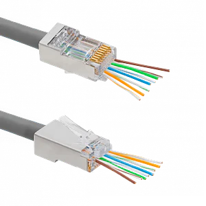 Pack 50 Conectores RJ45 Macho Metálicos Cat6 FTP/STP Unifilar