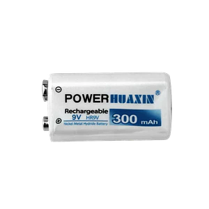 Pila/Bateria Recargable 300mAH Ni-MH HR9V HUAXIN 9V 