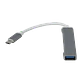 Hub USB 4 puertos USB3.0 conector USB-C aluminio cable 4cm - Miniatura 1
