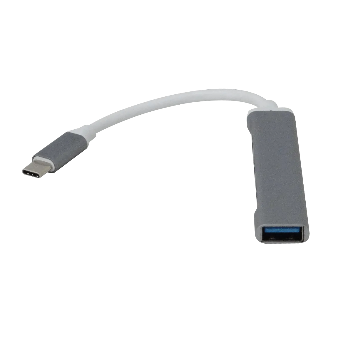 Hub USB 4 puertos USB3.0 conector USB-C aluminio cable 4cm 1
