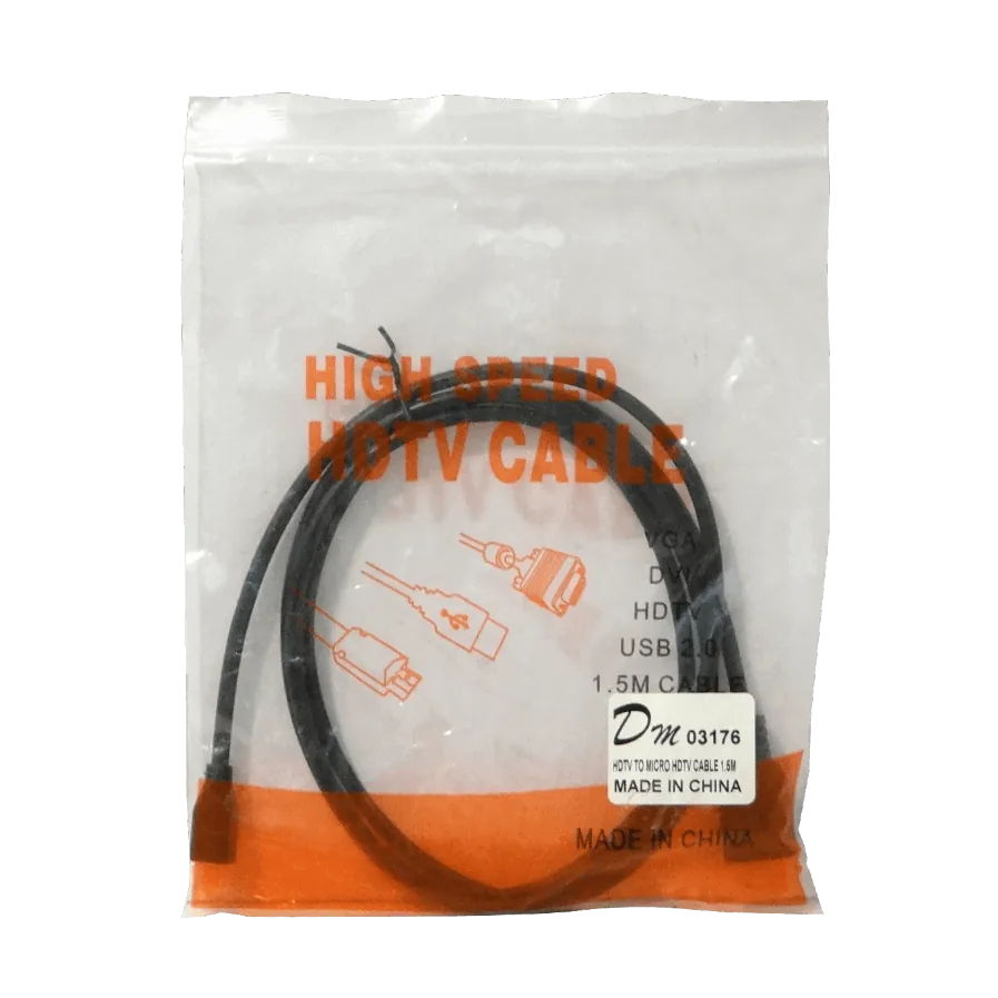 Cable Micro-HDMI Macho a HDMI Macho, 1.5 Metros, Negro 3