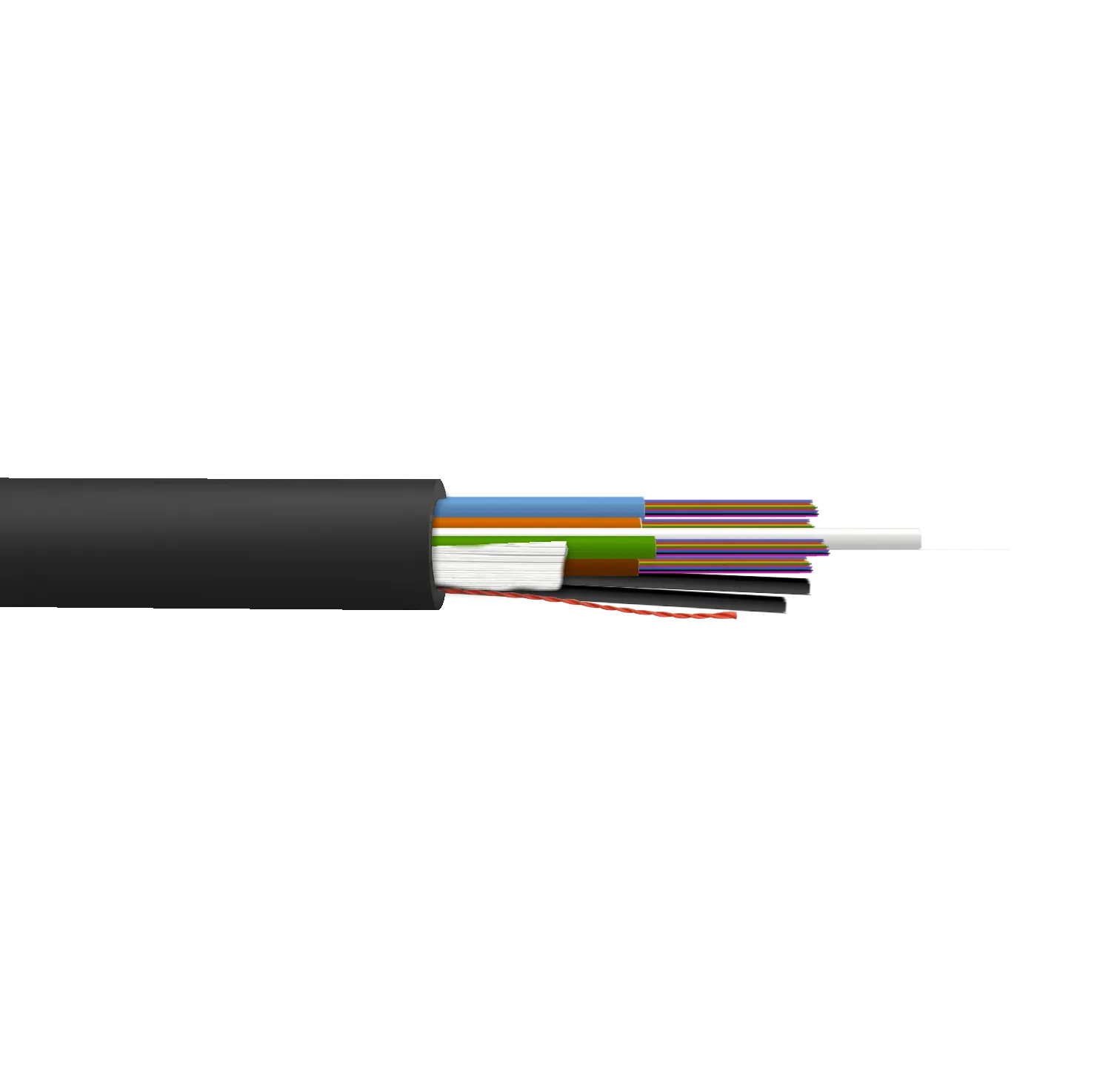 Cable de Fibra Óptica Monomodo 48 Fibras G652D LSZH 10mm 2-FRP-2,5mm - CFSJ48 1