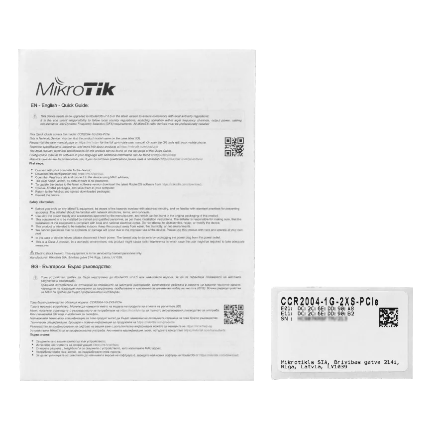 Tarjeta de Red Servidor MikroTik CCR2004-1G-2XS-PCIe - 2 Puertos SFP28 de 25G, RouterOS Integrado 3