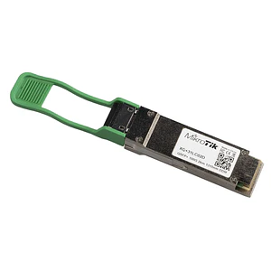 Módulo QSFP28 MikroTik XQ+31LC02D, 100G, Distancia hasta 2 km, Conector LC, Alta Velocidad