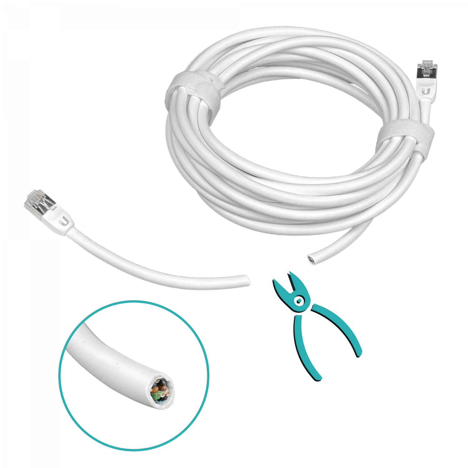 Cable Patch Cat5e Ubiquiti F/UTP Exterior Blanco 5m 3