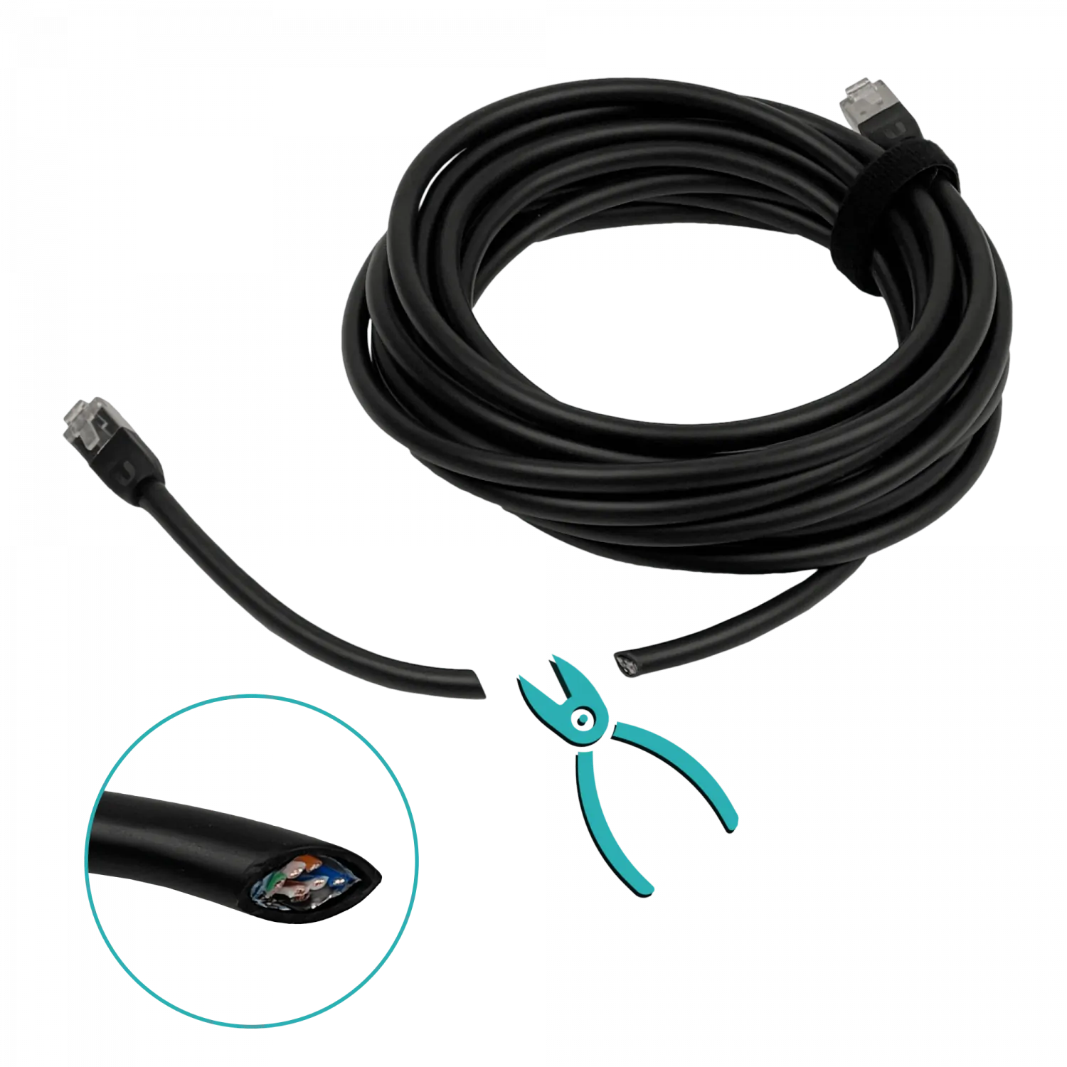 Cable Patch Cat5e Ubiquiti F/UTP Exterior Negro 5m 3