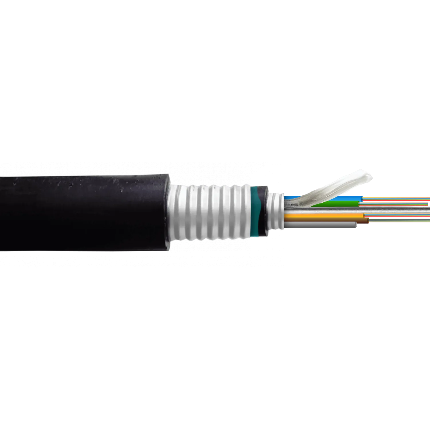 Cable de Fibra Óptica Monomodo 24 Fibras G652D Soterrado con Armadura Doble PE 12,5mm - CFSF24 1