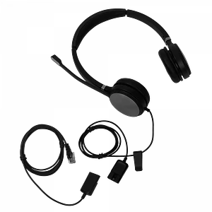 Auriculares Binaurales Yealink YHS36 con Cancelación de Ruido - Cable 2m, Conector RJ9 Teléfonos IP