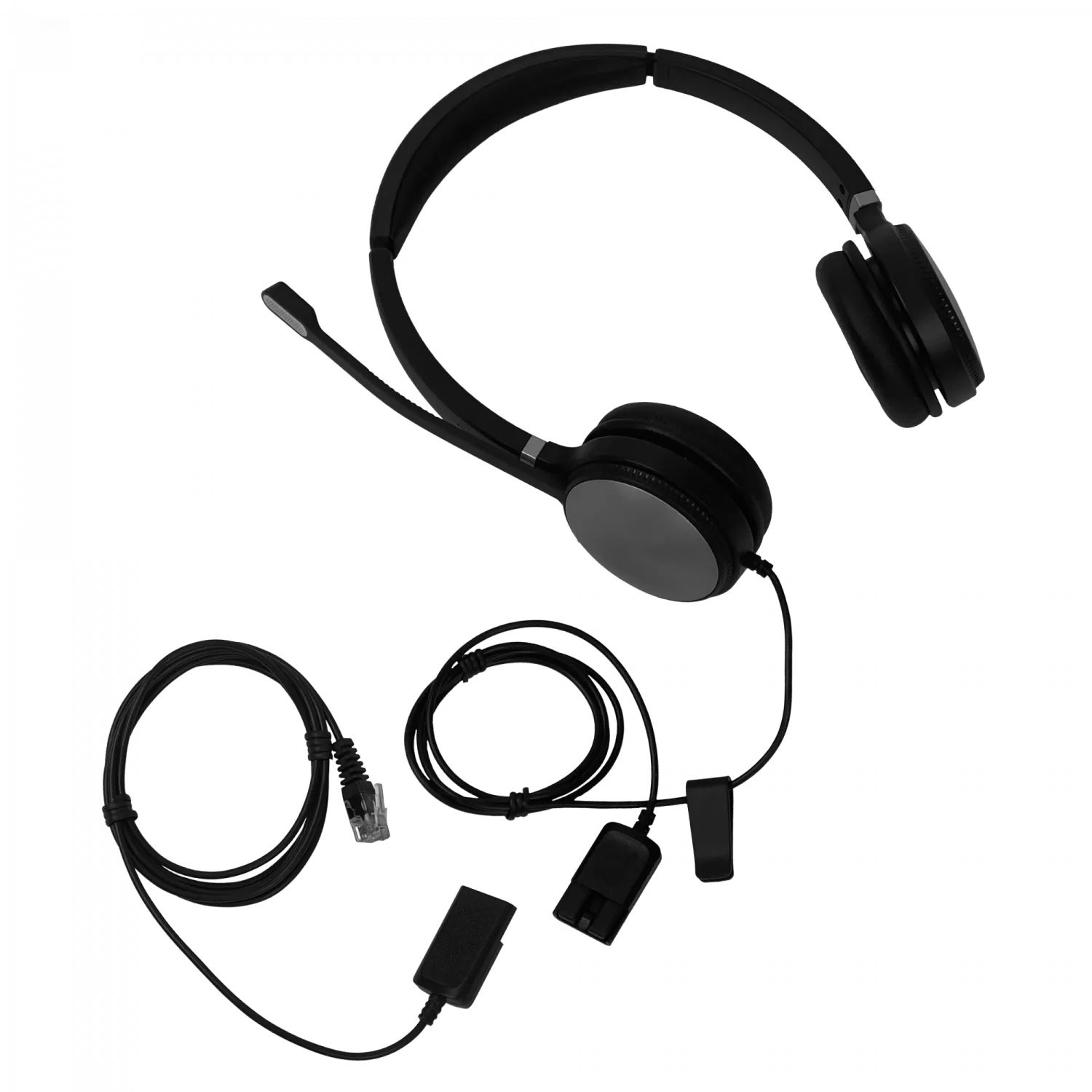 Auriculares Binaurales Yealink YHS36 con Cancelación de Ruido - Cable 2m, Conector RJ9 Teléfonos IP 1