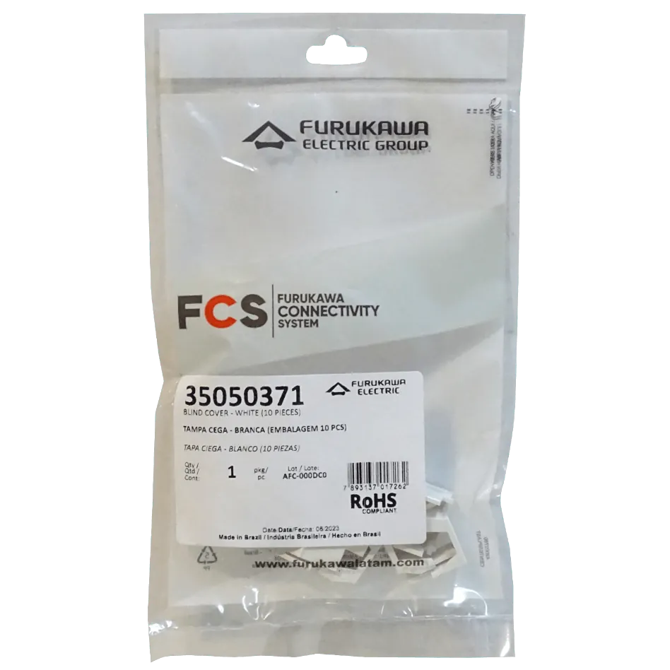 Tapa Keystone ciega Furukawa K0WF-10 blanca juego de 10 unidades 5