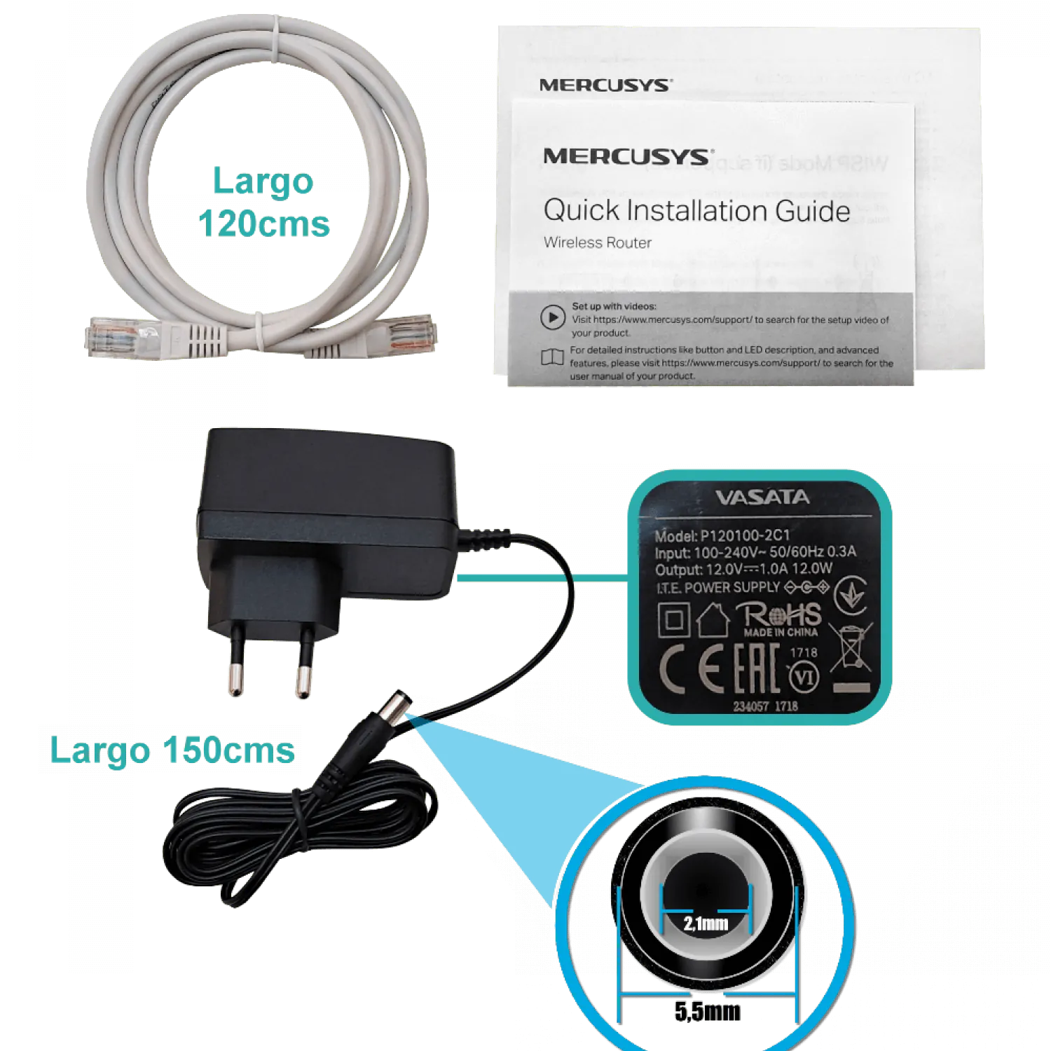 MERCUSYS WiFi6 AX1800 5GHz+2,4GHz 1201+574mbps 4-ant-fija 3-1000 1-WAN 4