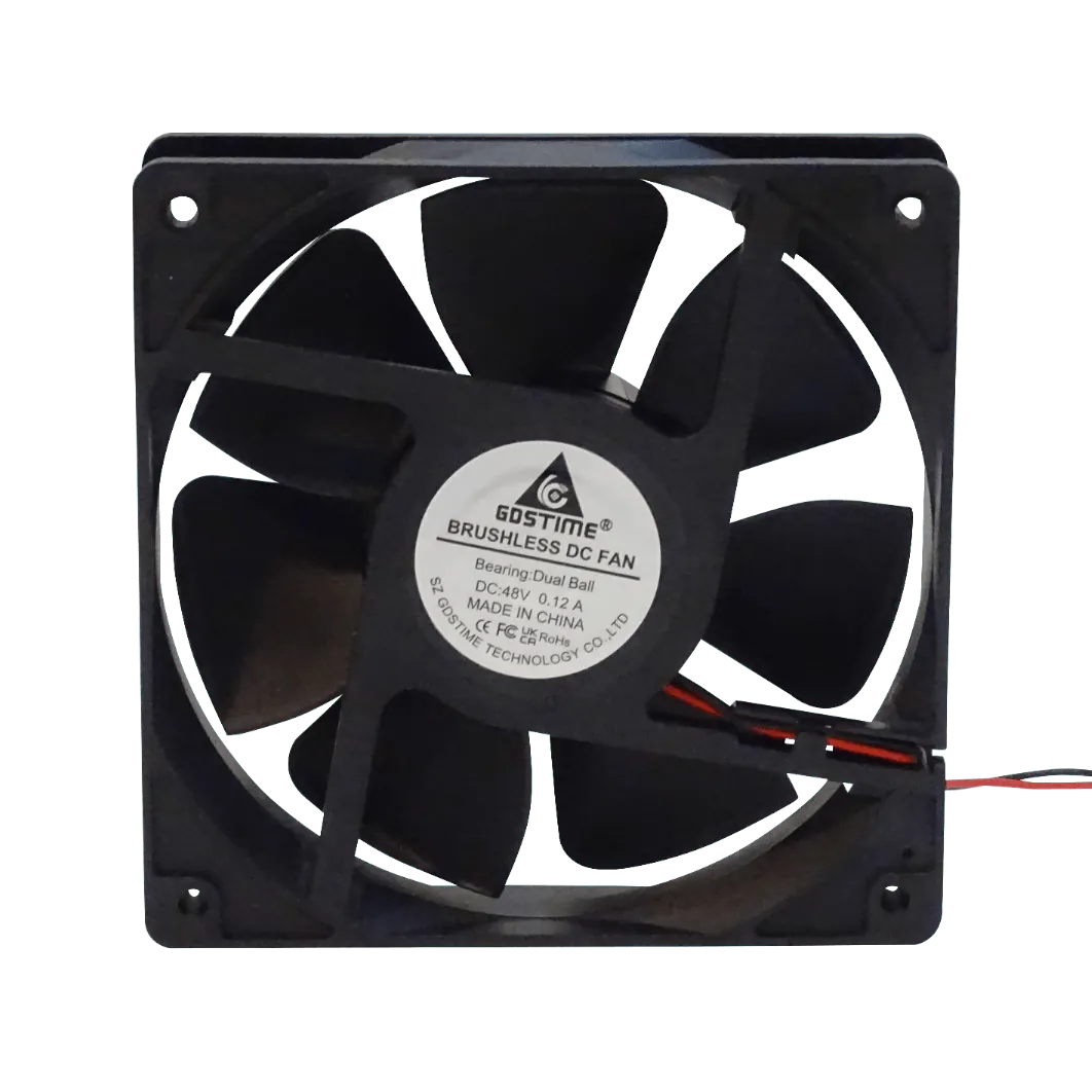 Ventilador para PC 12x12x2.5cm, 48V DC, 0.12A, 3500RPM, Rodamiento Turbina GDA12025 1