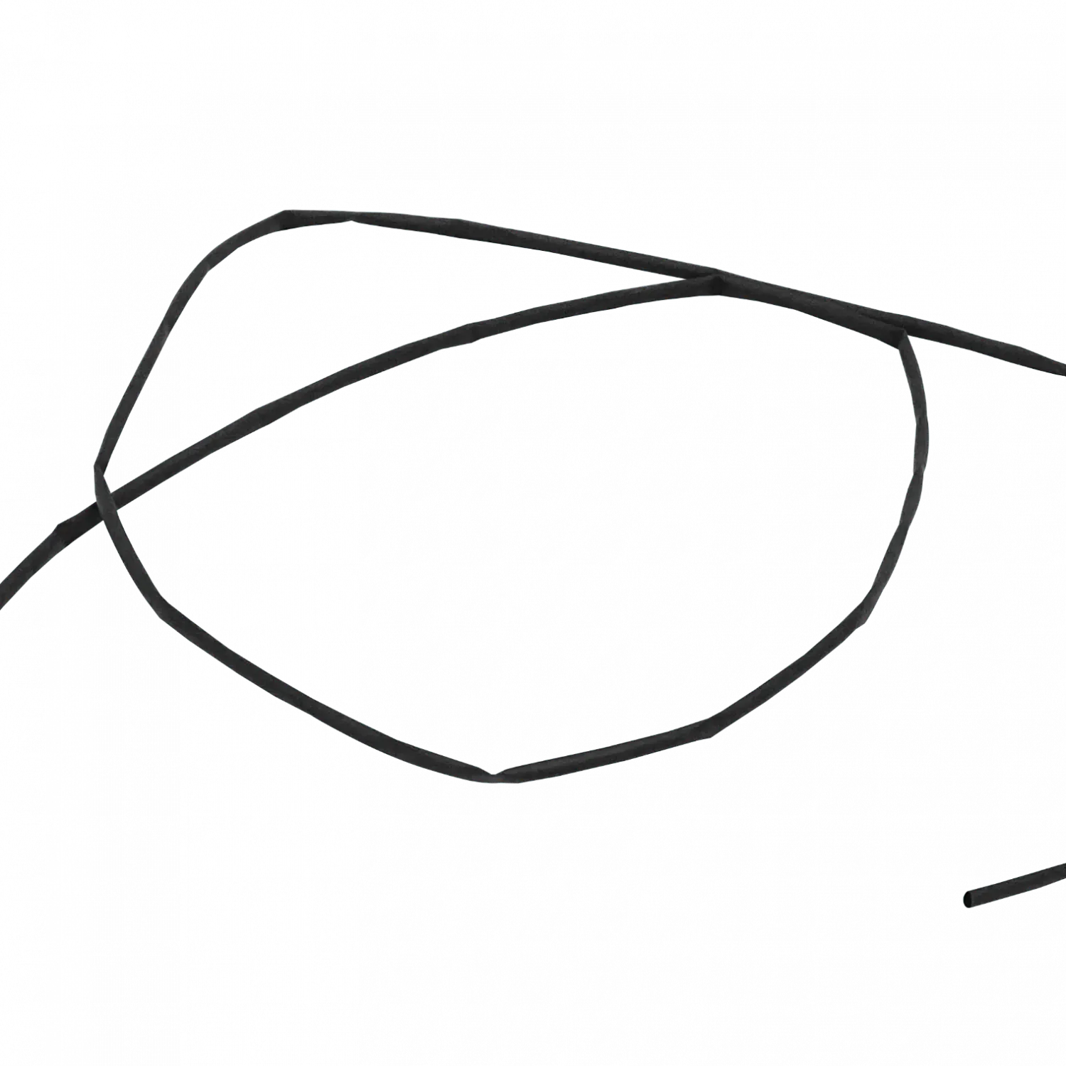 Termo Contractil Termoretractil PE 2,0mm 2.0mm Negro 2mm 1mt 2a1  1