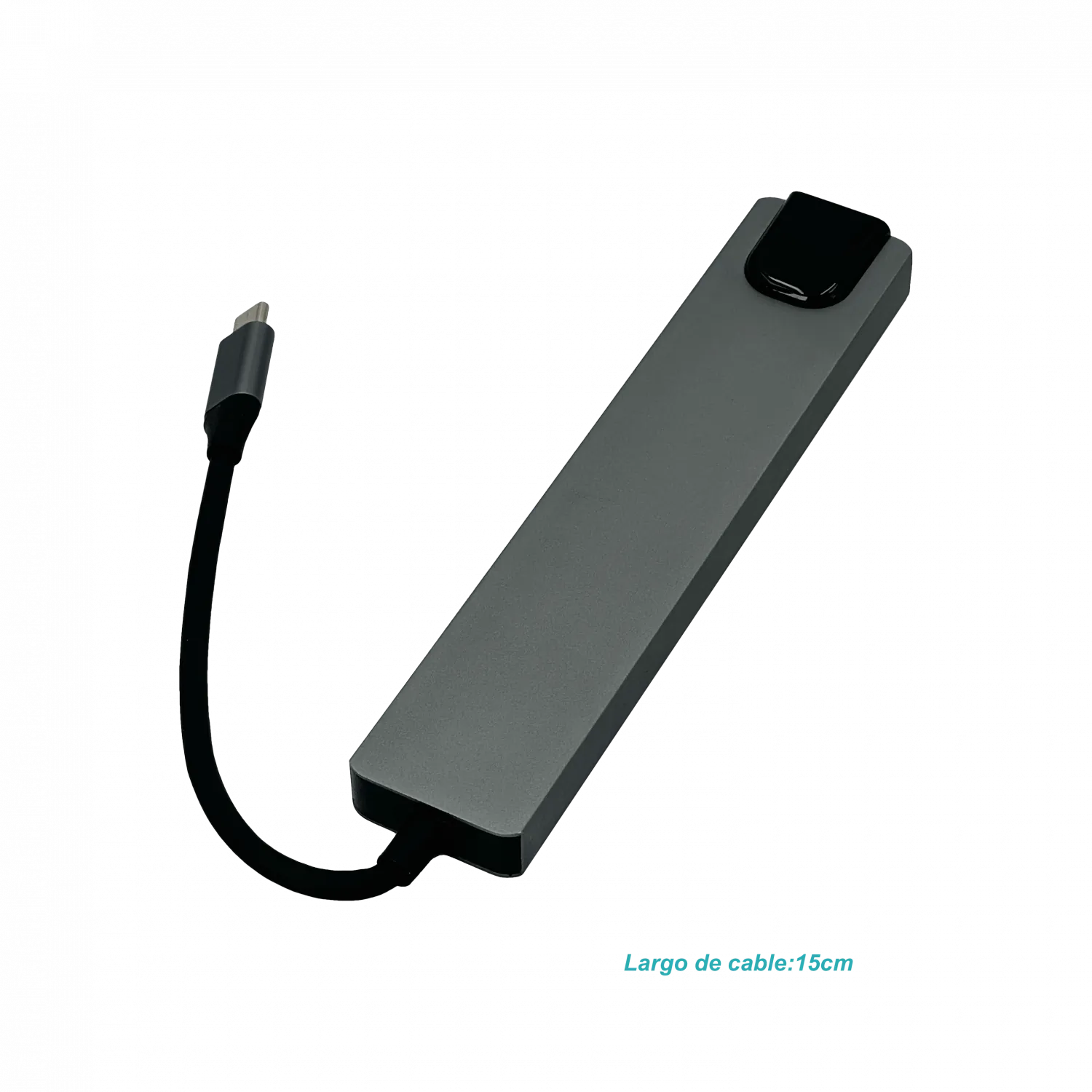 Hub USB-C c/ HDMI, 2 USB-A, RJ45, SD/mSD, Aluminio 2