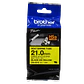 Cinta termoretractil Brother HSE-651E 21mm negro en amarillo 15m - Miniatura 1