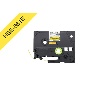 Cinta Termorretráctil Brother HSE661E, 5.8mm, Compatible con Rotuladoras P-Touch, Color Negro