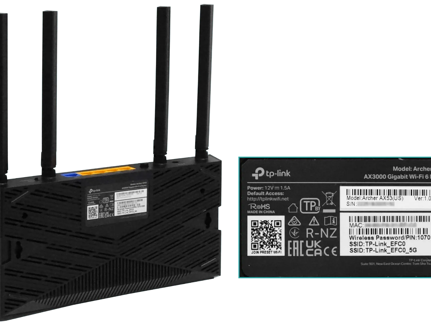 Router TP-Link Archer AX53 Wi-Fi 6 de doble banda AX3000, Compatible con EasyMesh 4