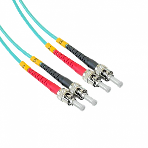 Jumper Fibra 3.0mm 50/125um LSZH 10mt ST-ST OM3 Multimodo MM Duplex 