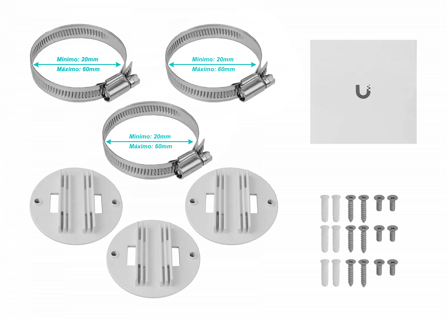 3x Cámara de Vigilancia 2K HD Int/Ext con Detección de Eventos por IA, Ubiquiti UniFi Protect G5 3