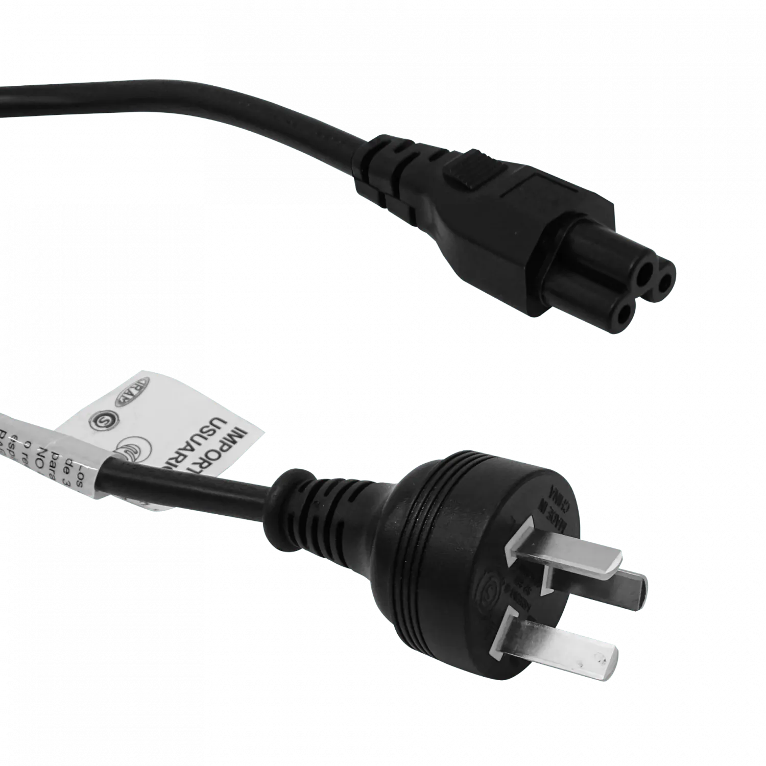 Cable Poder I=Argentina/Australia 1,2-1,8mt  Trebol-C5-Hembra I-Macho  1