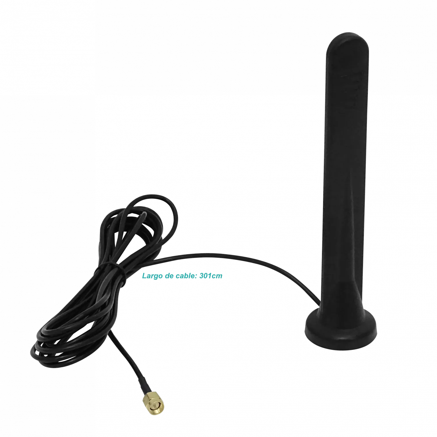 Antena 16cm BaseMagnetica 15dBi Cable-3mt Omni 600-6000mhz 6GHz .SMA-M  1