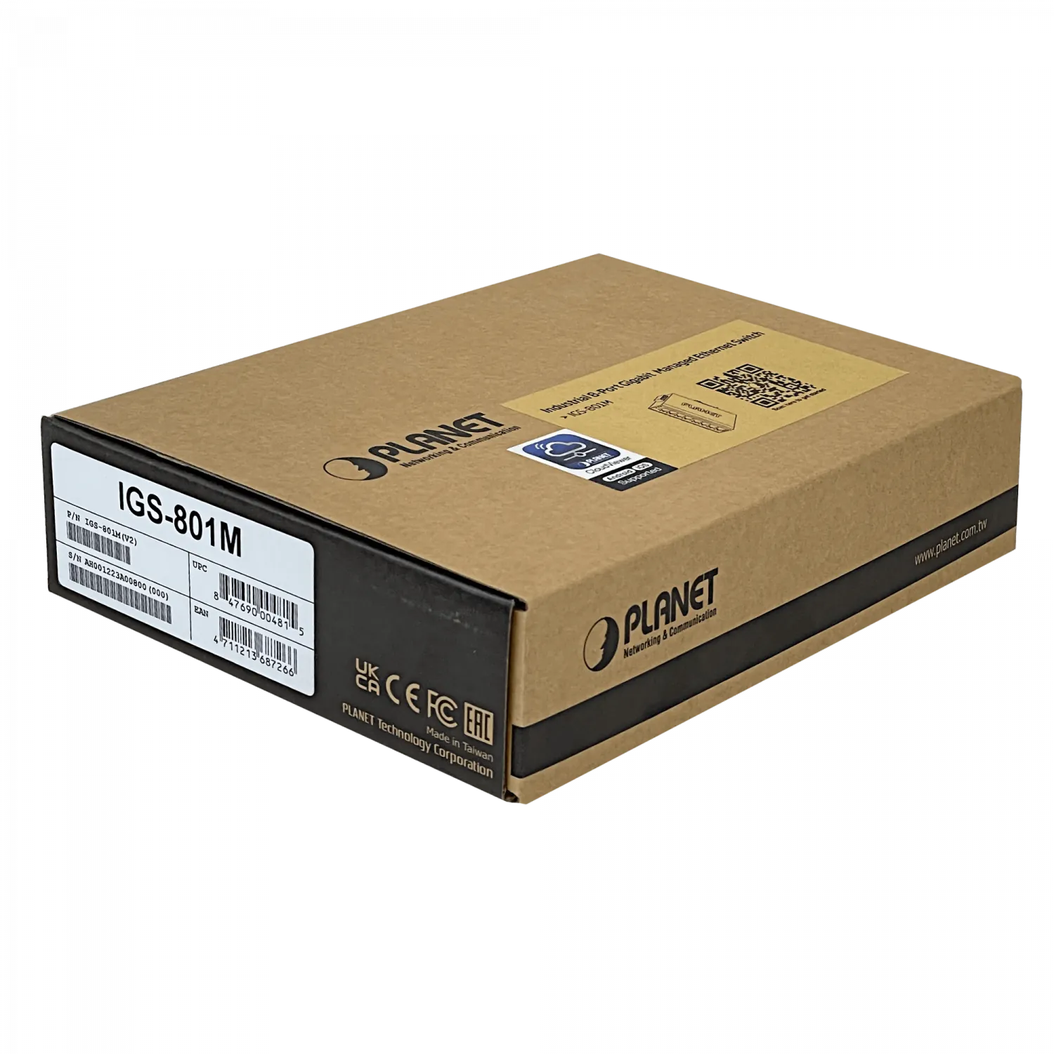 Switch Indust Admin Riel-DIN Gigabit req 12-48VDC 24VAC PLANET 8-1000  7