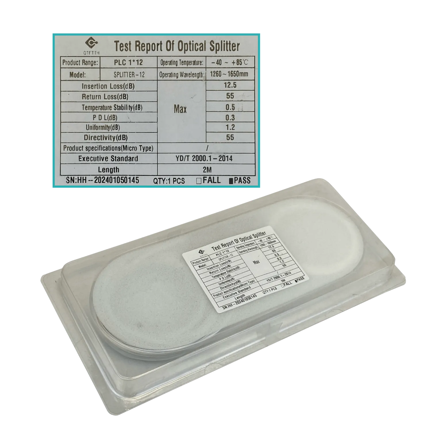1x12 sin-Conectores Divisor EPON XPON XGPON requiere-Fusion G657A1 2